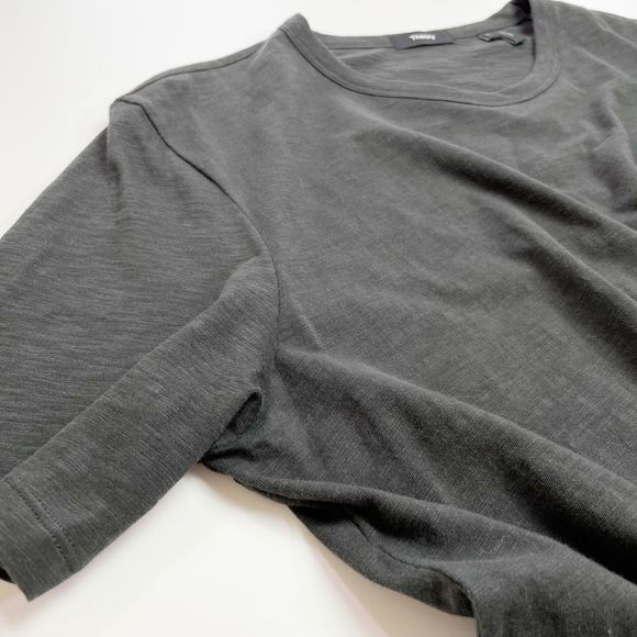 Theory Essential Tee Short Sleeve Crew Slub Slate Grey XL - Picture 4 of 6